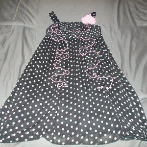 Disorderly Kids Polka Dot Dress Black/White Size 8
